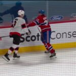 Alex Romanov's first NHL fight vs Josh Norris from Senators (2021)