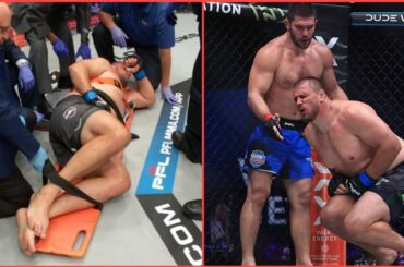 Alexander Romanov Stretchered Out Of Cage After Suffering Brutal Groin Shot During PFL Semifinal