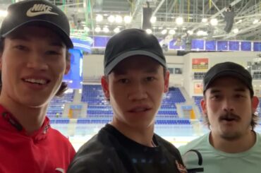 Spencer Foo, Parker Foo and Tyler Wong greetings to Chinese Bridge Winter Campers 2021