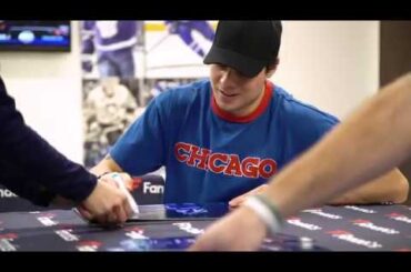 WATCH Auston Matthews sign autograph collection for Fanatics
