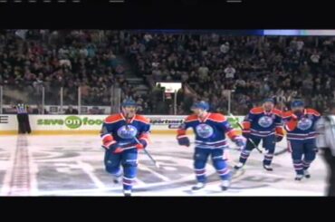Jordan Eberle scores 2nd NHL Career Goal shorthanded Sharks @ Oilers 10/23/10