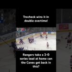 Vincent Trocheck powerplay goal wins it in double overtime for the Rangers! #rangers #canes