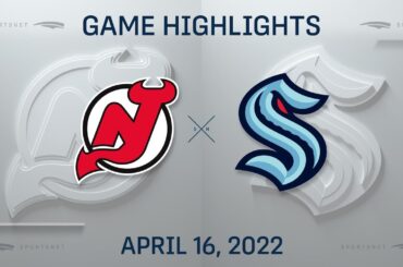 NHL Highlights | Devils vs. Kraken - Apr 16, 2022