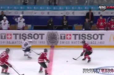 Ryan Hartman High Hit on Ryan Murphy - Canada vs USA - WJC 2013 (HD)