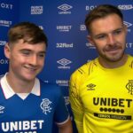 Rangers' Jack Butland and Findlay Curtis react to win over Panathinaikos