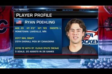 NHL Now: Ryan Poehling Interview: Poehling on playing for Team USA, learning from Habs  Feb 19,  201