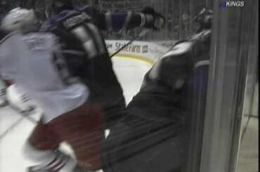 Anze Kopitar hits Anton Stralman