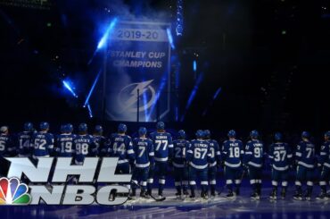 Tampa Bay Lightning pay tribute to heroes, reveal 2020 Stanley Cup banner | NBC Sports