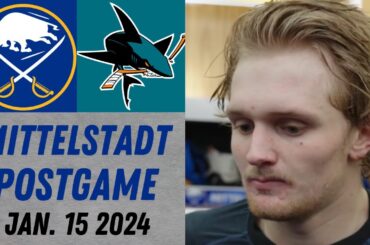 Casey Mittelstadt Postgame Interview vs San Jose Sharks (1/15/2024)