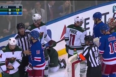 Chris Kreider hit from behind on Jonas Brodin 10/27/14