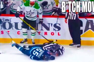 Jamie Benn Mark Scheifele Fight Takes Down Linesman | Stars vs Jets 2025 NHL Playoffs Highlights