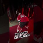 Akira Schmid pregame focus #njdevils #hockey #nhl #warmups #goalie #ďábelnikdynespí #reels #shorts