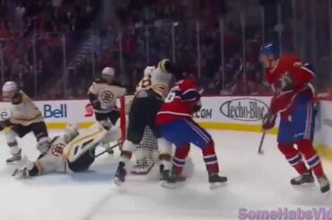Michael McCarron Hits Kevan Miller into Goalie (9/23/14)
