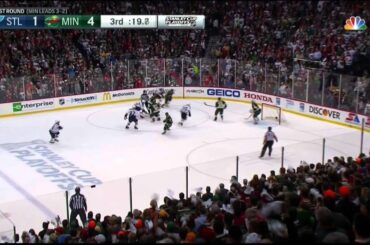 Nino Niederreiter EN goal, last 3 mins, handshakes. St. Louis Blues vs Minnesota Wild April 26 2015