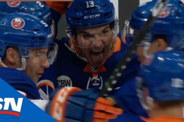 Islander’s Mathew Barzal Bats Puck Out Of Midair, Goes Top Corner