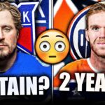 CONNOR MCDAVID SIGNING UPDATE: 2-YEAR EXTENSION? + JT MILLER THE NEXT NEW YORK RANGERS CAPTAIN?