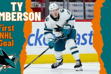 Ty Emberson #6 (San Jose Sharks) first NHL goal Nov 25, 2023