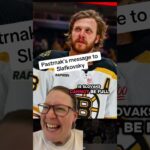 David Pastrnak Said THIS About Slafkovsky