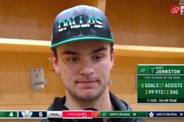 Wyatt Johnston PostGame Interview | Dallas Stars vs Toronto Maple Leafs