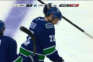 Canucks Vs Predators - Alex Edler 2-1 Goal - 03.14.13 - HD