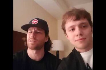 Artemi Panarin and Dunkan Keith singing (2017)