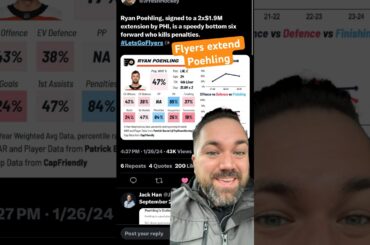 Great signing for Flyers. What do you think about Ryan Poehling on the Flyers?