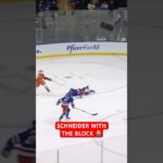 A beautiful block by Schneider #bradenschneider #nhl #nyr #block