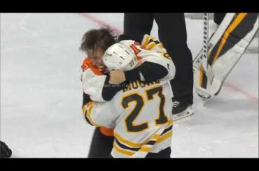 NHL Fight - Bruins @ Flyers - Moore vs Desnoyers - 04 10 2021