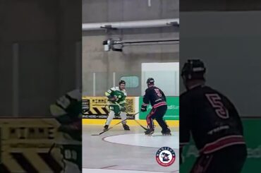 Dangles and then ALMOST a through the leg shot - Inline Roller Hockey