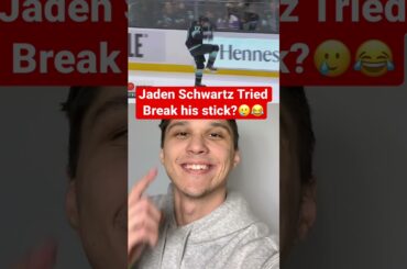 Jaden Schwartz Tried Break his stick? NHL 2021 funny moments! #shorts