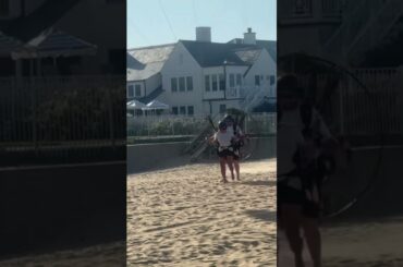 Tandem reverse takeoff beach paramotor