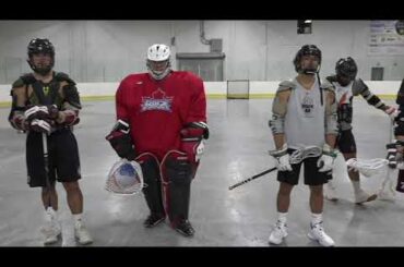 Junior A Lacrosse - K-W head coach Kevin Lorch addresses his team before practice