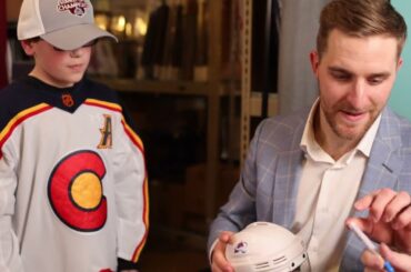 Devon Toews at Latitude Sports Memorabilia