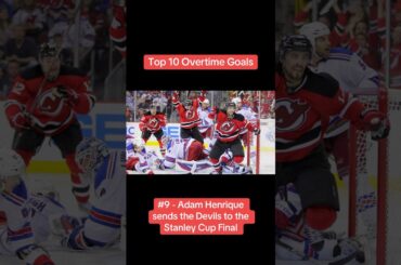Top 10 Overtime Goals - #9: Adam Henrique sends the Devils to the Stanley Cup Final #shorts #hockey