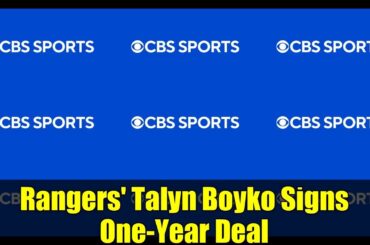 Rangers' Talyn Boyko Signs One-Year Deal