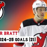 Jesper Bratt (#63) All 21 Goals of the 2024-25 NHL Season