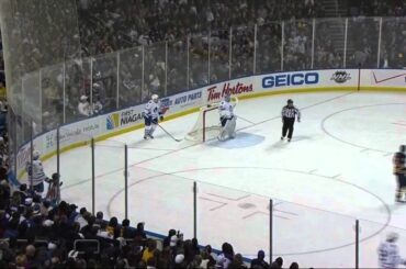 Ben Scrivens robs Marcus Foligno. Toronto Maples Leafs vs Buffalo Sabres 4/3/12 NHL Hockey