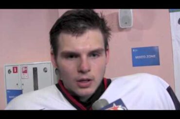 Team USA Coach Phil Housley & Players After Win over Germany at 2013 IIHF World Junior Championship