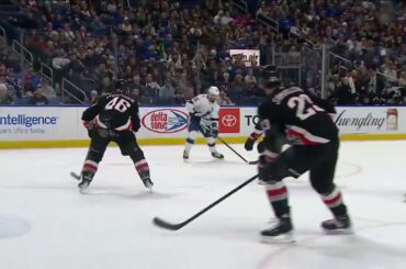 Nikita Kucherov assists on Point's goal vs Sabres (4 mar 2023)