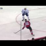 Yegor Sharangovich assists on Jack Hughes goal vs Leafs (1 feb 2022)