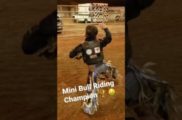 Bull Riding Champion 🤑🏆 #bullriding #rodeo #minibulls