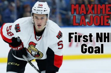 Maxime Lajoie #58 (Ottawa Senators) first NHL goal Oct 4, 2018