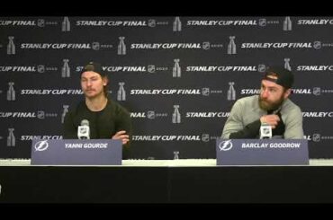 Lightning players Yanni Gourde & Barclay Goodrow Talk Game 6 & Stanley Cup Finals vs. Dallas