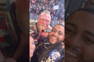Brock lesnar dares a fan to attack him😂 #brocklesnar #wwe #sethrollins #sports
