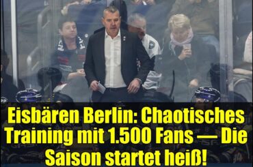 Eisbären Berlin: Chaotisches Training mit 1.500 Fans – Die Saison startet heiß!