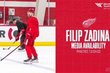 Filip Zadina | Detroit Red Wings Practice | 2/24/22
