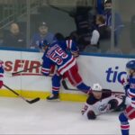 Ryan Lindgren Hard Check against Slater Koekkoek