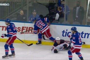 Ryan Lindgren Hard Check against Slater Koekkoek