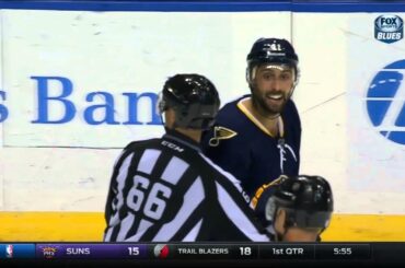 Robert Bortuzzo Unsportsmanlike Conduct call 10/31/15 vs Minnesota