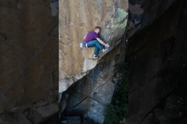 Foot slip on final mantle during first ascent - 🔈on!